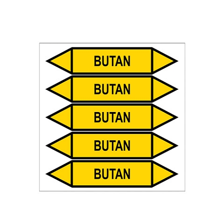 Značení potrubí, butan